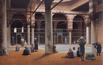Interior de una mezquita árabe de 1870 Jean Leon Gerome Pinturas al óleo